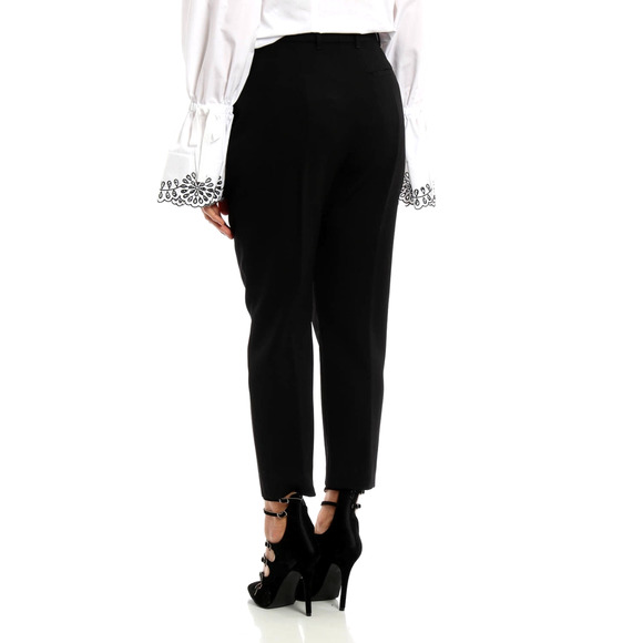 Alexander McQueen 100% Wool High Rise Trousers 6 Straight Leg Cropped Pants 42 - Picture 5 of 15